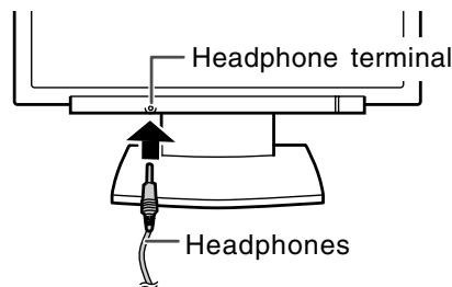 SHARP LL-193A/G - Connection of headphones (commercially available) - 1
