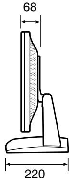SHARP LL-193A/G - Abmessungen (Einheiten: mm) - 2