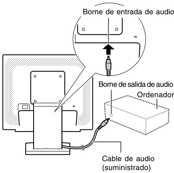 SHARP LL-193A/G - Conecte el cable de audio suministrado - 1