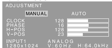 SHARP LL-193A/G - Ajuste de pantalla manual - 1