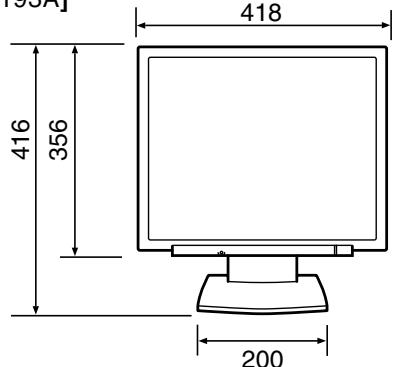 SHARP LL-193A/G - Abmessungen (Einheiten: mm) - 1