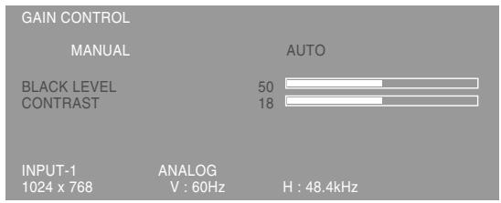 SHARP LL-T1520/T1620 - Menu GAIN CONTROL - 1