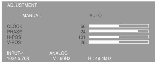 SHARP LL-T1520/T1620 - Menu ADJUSTMENT - 1
