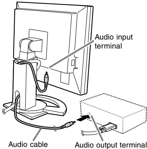 SHARP LL-T1520/T1620 - Connect the accessory audio cable - 1