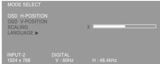 SHARP LL-T1520/T1620 - Menu MODE SELECT - 1