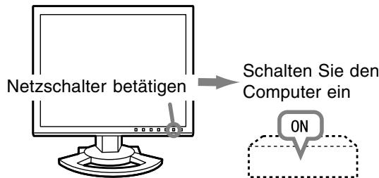SHARP LL-T1520/T1620 - Einschalten des Monitors - 2