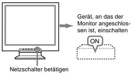 SHARP LL-T15V1 - Einschalten des Monitors - 1