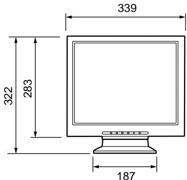 SHARP LL-T15V1 - Abmessungen (Einheiten: mm) - 1