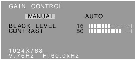 SHARP LL-T15V1 - Menu GAIN control (reglage des couleurs) - 1