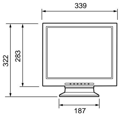 SHARP LL-T15V1 - Dimensions (Units: mm) - 1