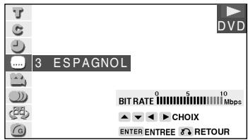 SHARP DV-NC65F - Sélectionnez la langue de sous-titre que vous souhaitez utiliser à l'aide de ▲ ou ▼. - 1