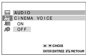 SHARP DV-NC65F - Configuration de CINEMA VOICE - 1