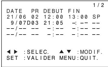 SHARP DV-NC65F - Programmation d'un enregistrement - 5