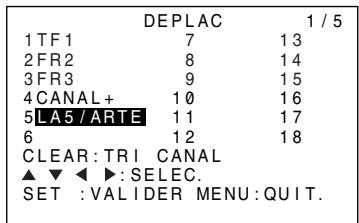 SHARP DV-NC65F - Classement des chaînes - 3