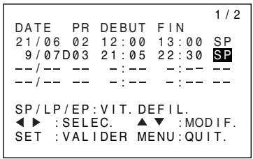 SHARP DV-NC65F - Programmation d'un enregistrement - 6