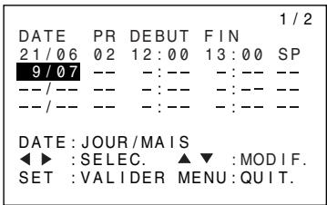 SHARP DV-NC65F - Programmation d'un enregistrement - 2