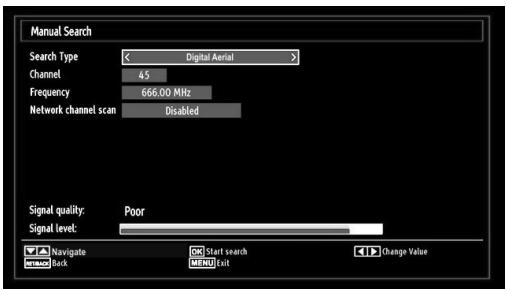 SHARP LC-24LE510E - Digital Aerial Manual Search - 1