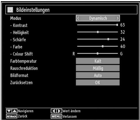 SHARP LC-24LE510E - Bildeinstellungen konfigurieren - 1