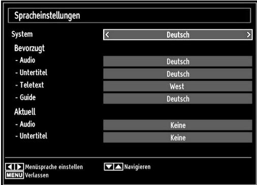 SHARP LC-24LE510E - Konfigurieren der Spracheinstellungen - 1