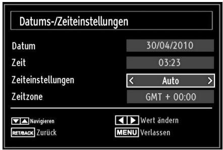 SHARP LC-24LE510E - Einstellen von Datum und Uhrzeit - 1