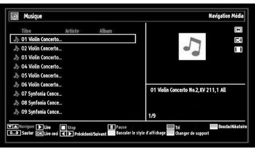 SHARP LC-24LE510E - Lire la musique via USB - 1