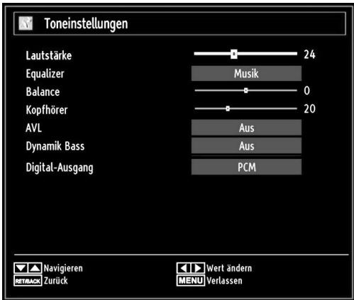 SHARP LC-24LE510E - Konfiguration der Klangeinstellungen - 1