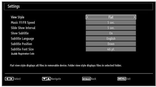 SHARP LC-24LE510E - Media Browser Settings - 1