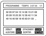 SHARP DV-S1U(C) - Appuyer sur les touches numériques pour entrer le numero des pistes désirées. - 1