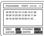 SHARP DV-S2U(C) - Appuyer sur les touches numériques pour entrer le numéro des pistes désirées. - 1