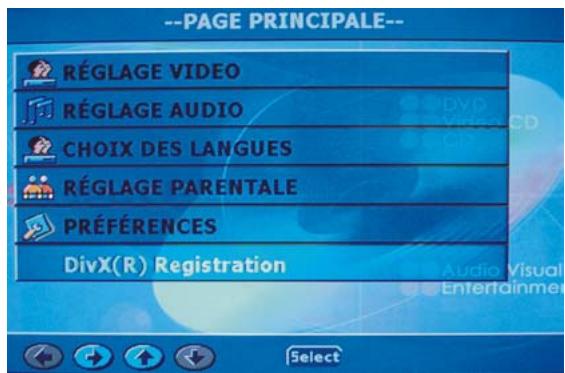 SHARP DV-SV90S(Q) - Utilisation de la Page Principale - 2