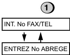 SHARP FO-1530 - Appuyez sur la touche 1 pour sélectionner INT.. - 1