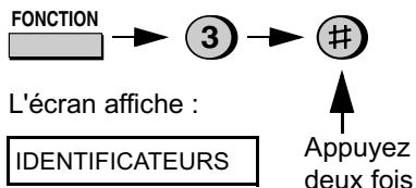 SHARP FO-1530 - Enregistrement de vos nom et numéro de télécopieur - 3