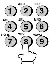 SHARP FO-1530 - Composez le numéro de l'appareil destinataire en utilisant les touches numériques. - 1