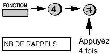 SHARP FO-1530 - Nombre de rappels pour la numérotation automatique - 1