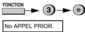 SHARP FO-1530 - Appel prioritaire - 1
