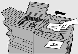 SHARP FO-4470 - Place the document face down and push it gently into the document feeder. The top edge of the document should enter the machine first. - 1