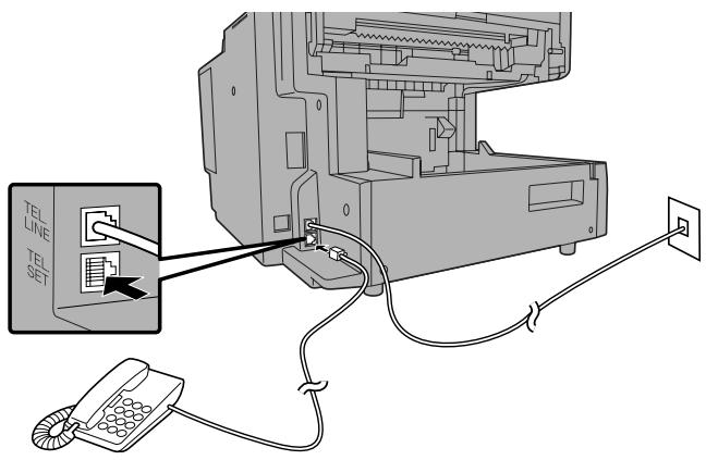 SHARP FO-4470 - Connecting a telephone (optional) - 1
