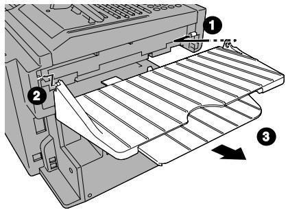 SHARP FO-4470 - Attaching the ADF exit tray - 1