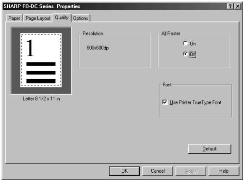 SHARP FO-DC500 - Quality tab - 1