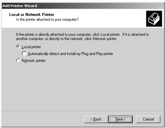 SHARP FO-DC500 - Client-server network: Installing the printer driver in the server - 1