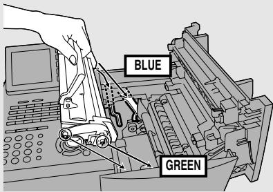 SHARP FO-DC500 - Hold the toner cartridge by the handle and insert it into the print compartment. - 1