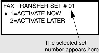 SHARP FO-DC500 - Activating or deactivating a set - 2