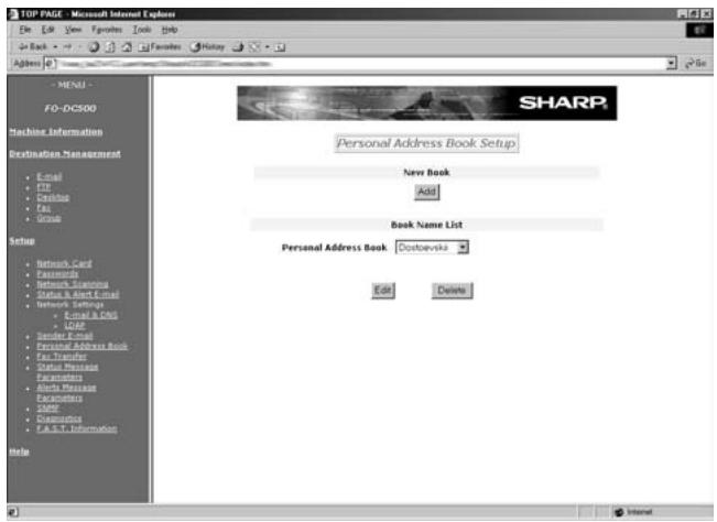 SHARP FO-DC500 - Creating personal books in the Web page - 1