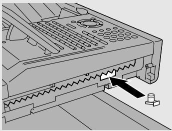 SHARP FO-DC635 - Insert the new ink cartridge into the machine (make sure that the tab is facing out). - 1