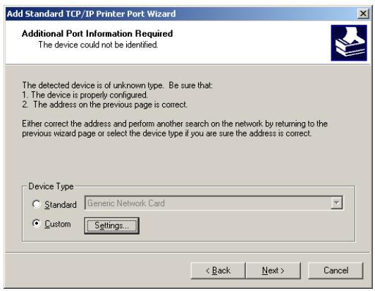 SHARP FO-DC635 - Select Custom and then click the Settings button. - 1
