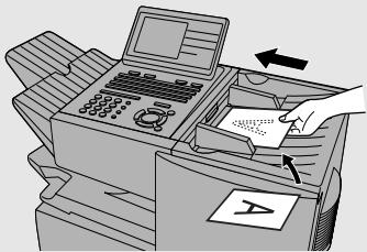 SHARP FO-DC635 - Place the document face down and push it gently into the document feeder. The top edge of the document should enter the machine first. - 1