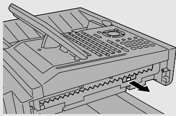 SHARP FO-DC635 - Press down on the protruding tab of the green ink cartridge and pull the cartridge out with your fingers. - 1