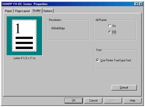 SHARP FO-DC635 - Quality tab - 1