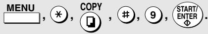 SHARP FO-DC635 - Press the following sequence of keys: - 1