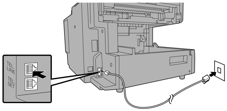 SHARP FO-DC635 - Connecting the telephone line cord - 1